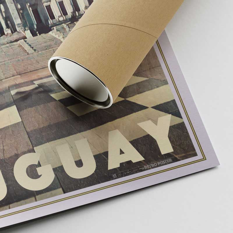 Corner of the Montevideo poster of Uruguay