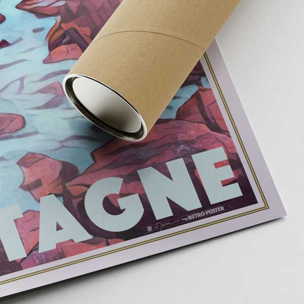 Affiche imprimée sur du papier mat EMA 200gsm et expédiée dans un tube en carton