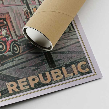 Prag Plakat Alte Auto