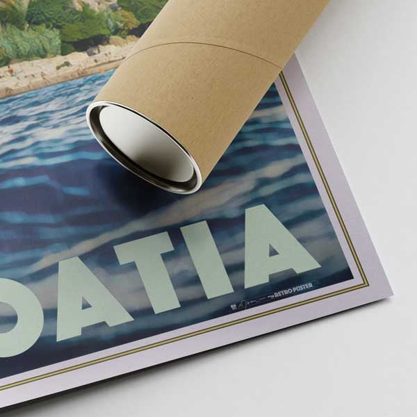 Poster dell'Isola di Rab Croazia