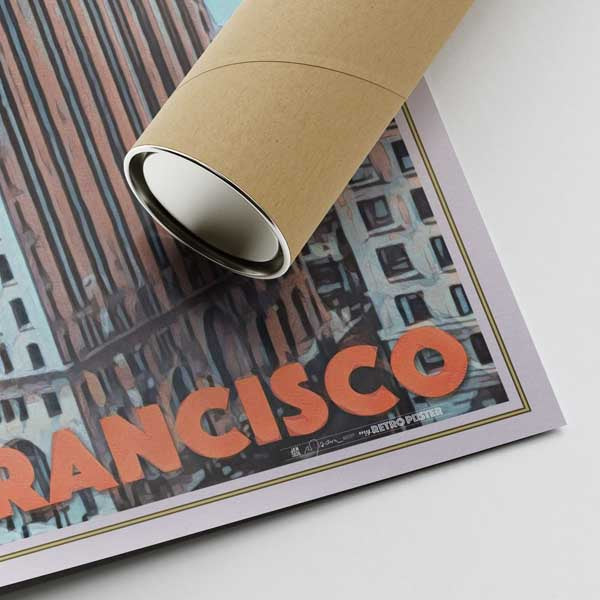 Our posters are printed on museum quality EMA paper with matte finish and shipped in carton tubes for maximum protection