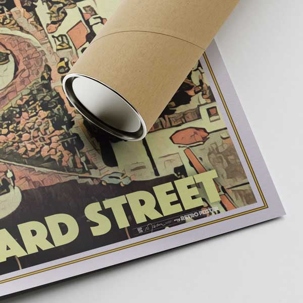 Our posters are printed on museum quality EMA paper with matte finish and shipped in carton tubes for maximum protection