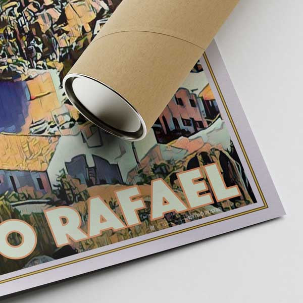 Our posters are printed on museum quality EMA paper with matte finish and shipped in carton tubes for maximum protection