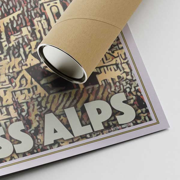 Poster di St Moritz Alpi Svizzere