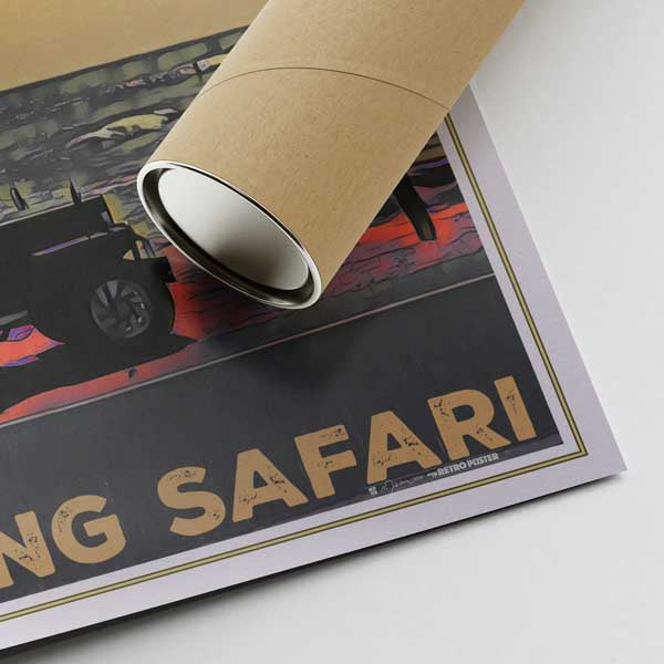 Our posters are printed on museum quality EMA paper with matte finish and shipped in carton tubes for maximum protection