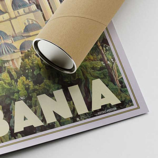 Tirana Poster Perspective | Albania Travel Poster of Balkans – My Retro ...