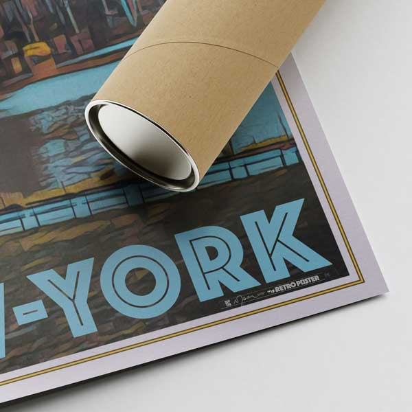 Our posters are printed on museum quality EMA paper with matte finish and shipped in carton tubes for maximum protection