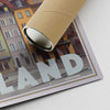 Our posters are printed on museum quality EMA paper with matte finish and shipped in carton tubes for maximum protection