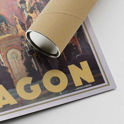 Our posters are printed on museum quality EMA paper with matte finish and shipped in carton tubes for maximum protection