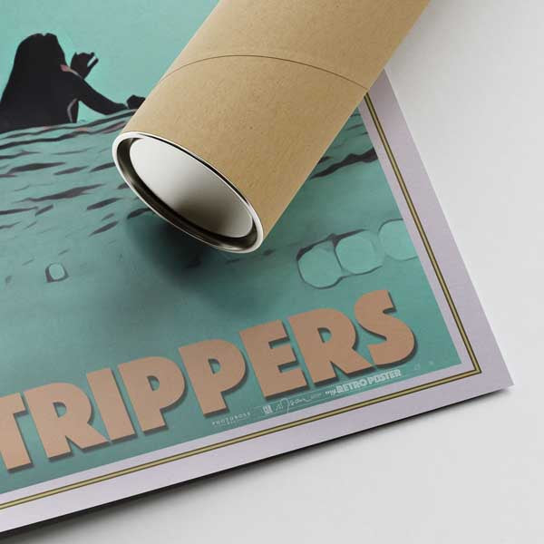 Our posters are printed on museum quality EMA paper with matte finish and shipped in carton tubes for maximum protection