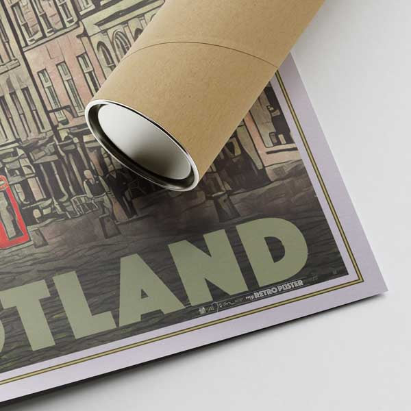 Our posters are printed on museum quality EMA paper with matte finish and shipped in carton tubes for maximum protection