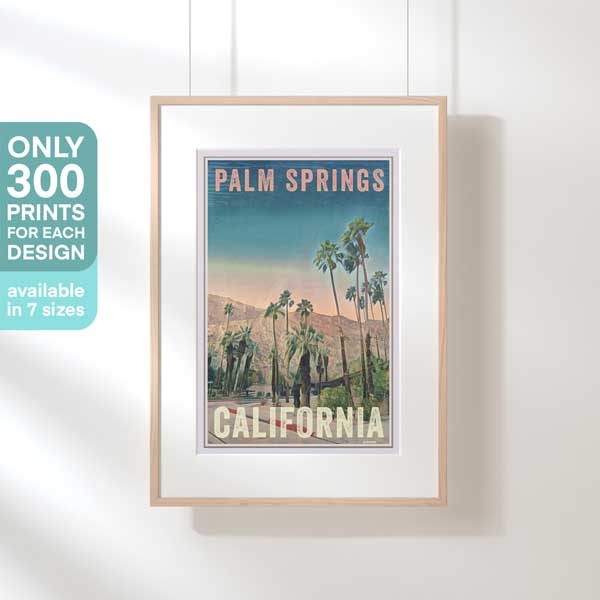 PALM SPRINGS Poster 'SUNRISE' | California Travel Poster | 300ex