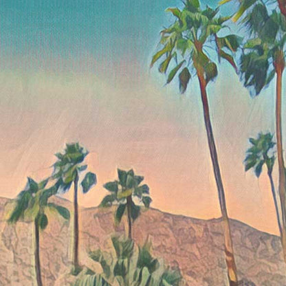 Details of the Palm Springs poster highlighting Alecse's soft focus signature style