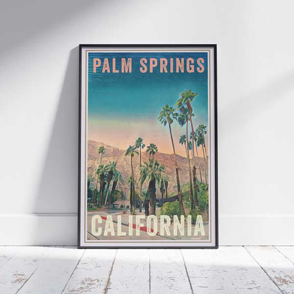 Framed Palm Springs Travel Poster created by Alecse™ | Limited Edition 300 ex only