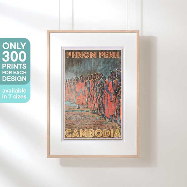 MONKS PHNOM PHEN 2 POSTER | Limited Edition | Original Design by Alecse™ | Vintage Travel Poster Series
