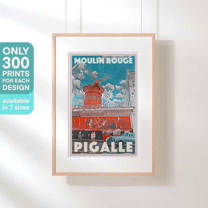MOULIN ROUGE PIGALLE POSTER | Limited Edition | Original Design by Alecse™ | Vintage Travel Poster Series