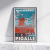 Framed MOULIN ROUGE PIGALLE POSTER | Limited Edition | Original Design by Alecse™ | Vintage Travel Poster Series