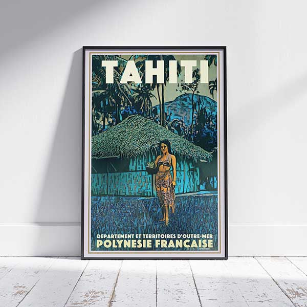 Poster of TAHITI VAHINE - Vintage travel poster Polynesia – My