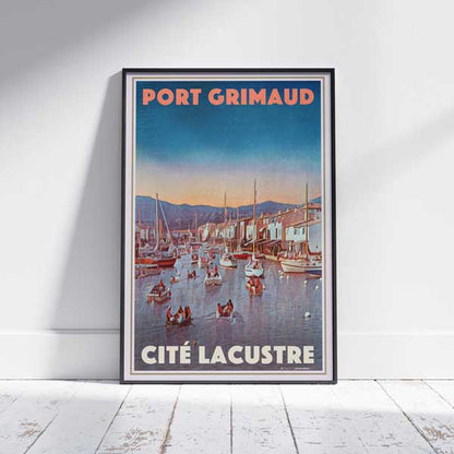 Framed Port Grimaud Poster| French Riviera Print | 300ex only