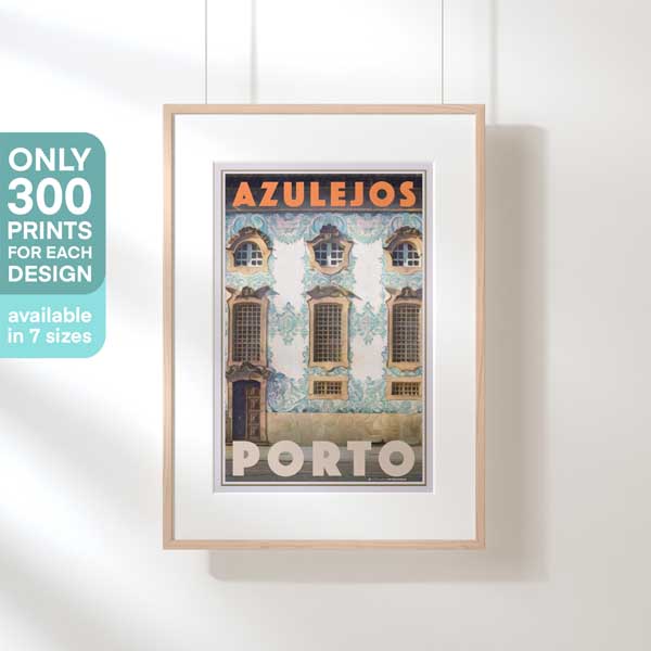 PORTO AZULEJOS POSTER | Limited Edition | Original Design by Alecse™ | Vintage Travel Poster Series