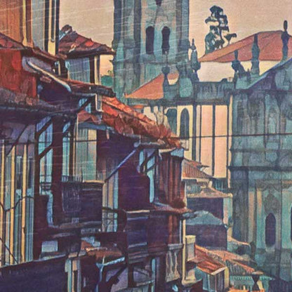 Details of the poster / Close-up view | Please note that all our Art Prints have an half tone render to mimic the old posters printing process where colors were rendered by the juxtaposition of dots of different colors and sizes | Those art prints are not photos and are not supposed to be crisp | All blurs and vintage effects are intended by the artist