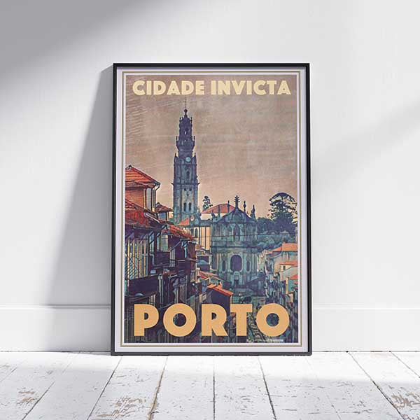 Framed PORTO CIDADE INVICTA POSTER | Limited Edition | Original Design by Alecse™ | Vintage Travel Poster Series