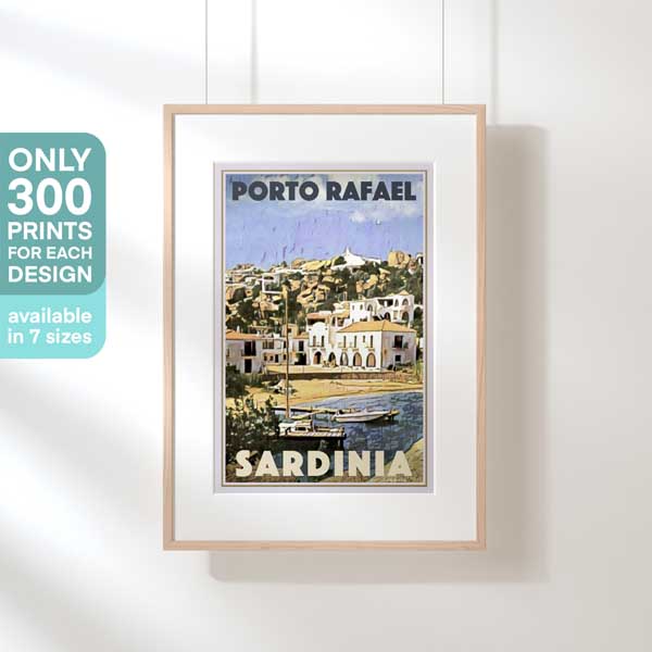PORTO RAFAEL SARDINIA POSTER | Limited Edition | Original Design by Alecse™ | Vintage Travel Poster Series