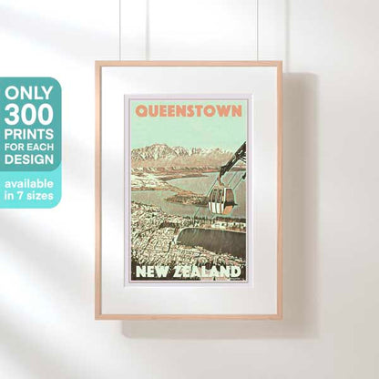 QUEENSTOWN GONDOLA POSTER | Limited Edition | Original Design by Alecse™ | Vintage Travel Poster Series