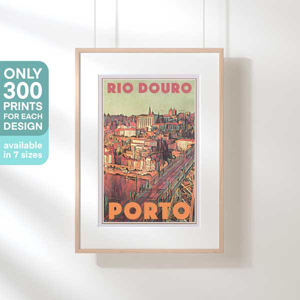 RIO DOURO PORTO POSTER | Limited Edition | Original Design by Alecse™ | Vintage Travel Poster Series