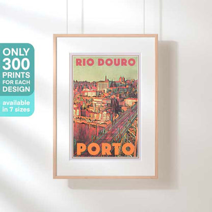 RIO DOURO PORTO POSTER | Limited Edition | Original Design by Alecse™ | Vintage Travel Poster Series