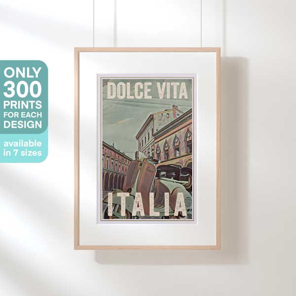 AFFICHE DOLCE VITA ROMA | Édition Limitée | Conception originale par Alecse™ | Série d'affiches de voyage vintage