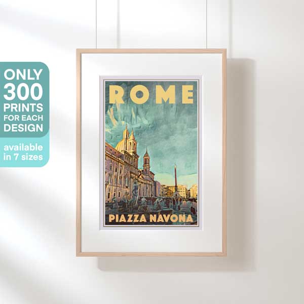 Rome Print Piazza Navona Poster | Limited Edition by Alecse