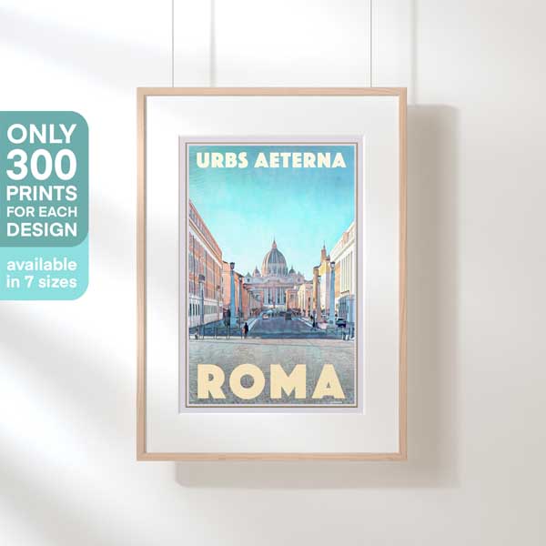 Roma poster by Alecse titled Urbs Aeterna, limited edition 300ex