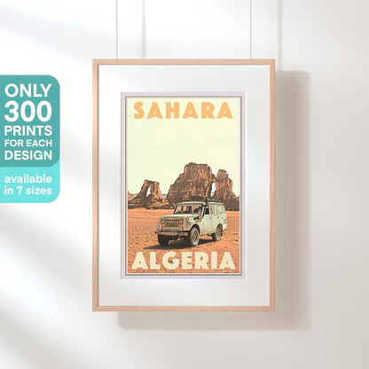 SAHARA SAFARI ALGERIA POSTER | Limited Edition | Original Design by Alecse™ | Vintage Travel Poster Series