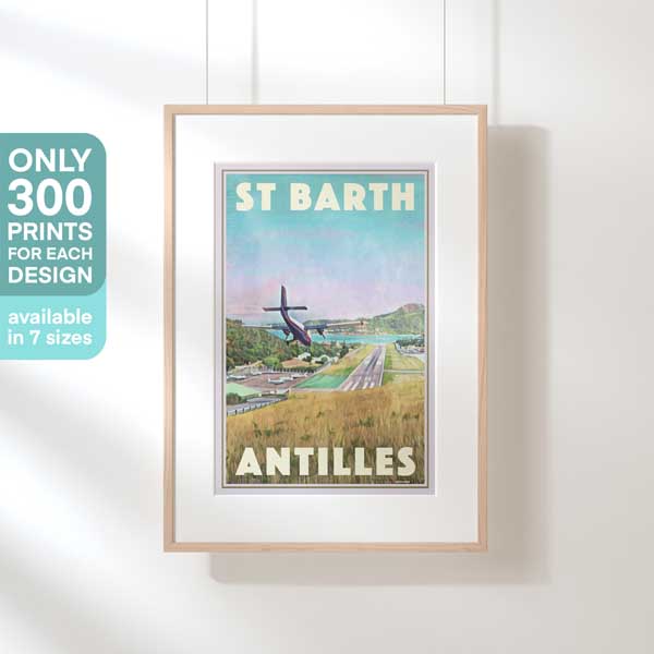 St Barth poster by Alecse, limited edition travel poster | French Antilles Print