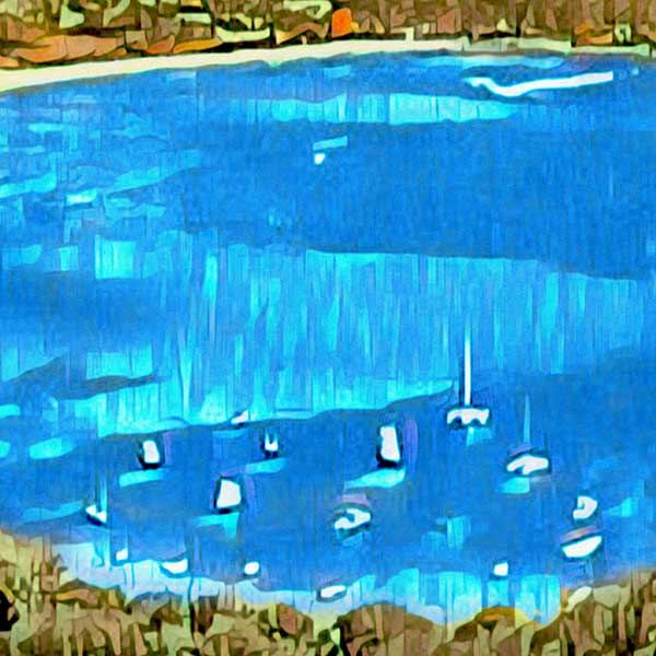 Details of the St Barth poster by Alecse