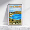 St Barth Poster Les Antilles, Caribbean Vintage Travel Poster by Alecse