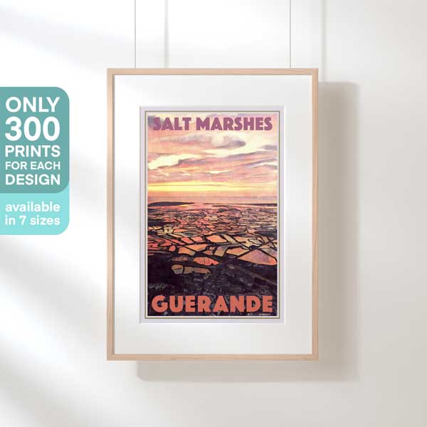 GUERANDE SALT MARSHES POSTER | Limited Edition | Original Design by Alecse™ | Vintage Travel Poster Series