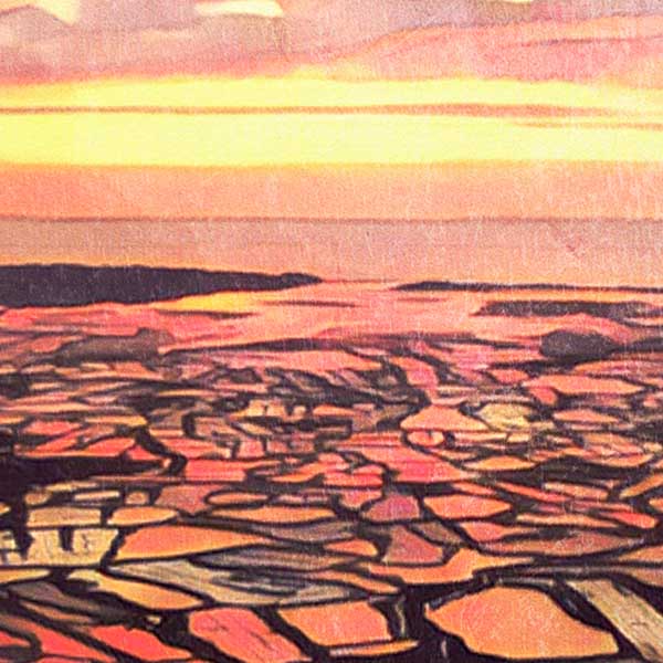 Details of the poster / Close-up view | Please note that all our Art Prints have an half tone render to mimic the old posters printing process where colors were rendered by the juxtaposition of dots of different colors and sizes | Those art prints are not photos and are not supposed to be crisp | All blurs and vintage effects are intended by the artist