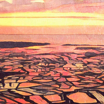 Details of the poster / Close-up view | Please note that all our Art Prints have an half tone render to mimic the old posters printing process where colors were rendered by the juxtaposition of dots of different colors and sizes | Those art prints are not photos and are not supposed to be crisp | All blurs and vintage effects are intended by the artist