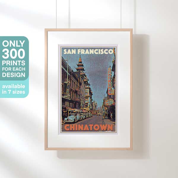 AFFICHE SHANGHAI LOW SAN FRANCISCO | Édition Limitée | Conception originale par Alecse™ | Série d'affiches de voyage vintage