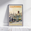 Affiche de San Francisco des Painted Ladies par Alecse | Affiches de voyage en Californie en édition limitée