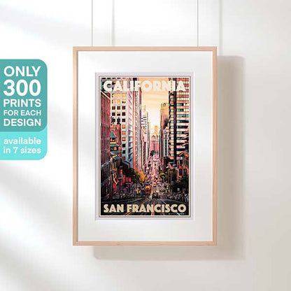Limited Edition San Francisco Travel Poster of California | Frisco Tram by Alecse