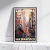 Affiche du tramway de San Francisco | Affiche en édition limitée de la Californie par Alecse