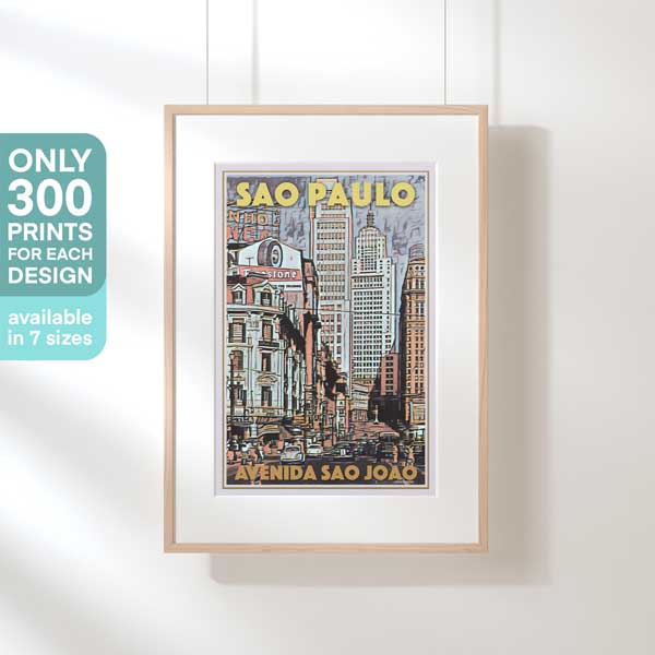 AFFICHE SAO JOAO SAO PAULO | Édition Limitée | Conception originale par Alecse™ | Série d'affiches de voyage vintage
