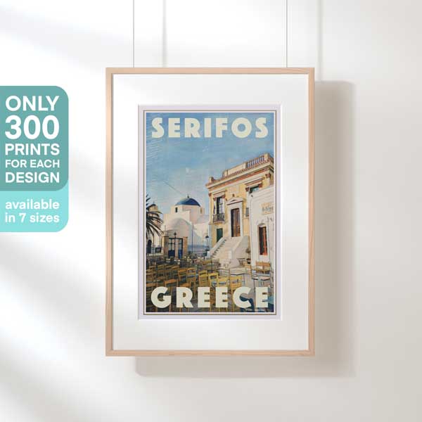 SERIFOS GREECE POSTER | Limited Edition | Original Design by Alecse™ | Vintage Travel Poster Series