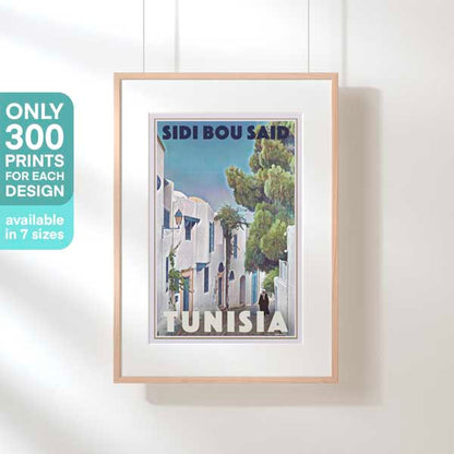 SIDI BOU SAID POSTER | Limited Edition | Original Design by Alecse™ | Vintage Travel Poster Series