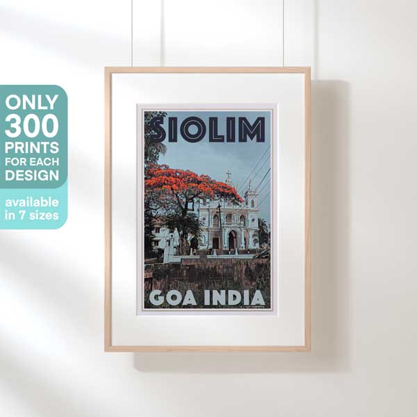SIOLIM CHURCH GOA POSTER | Limited Edition | Original Design by Alecse™ | Vintage Travel Poster Series