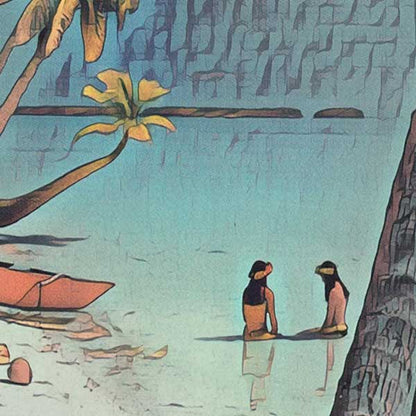 Close-up view of the Tahiti poster showing Alecse's soft focus style