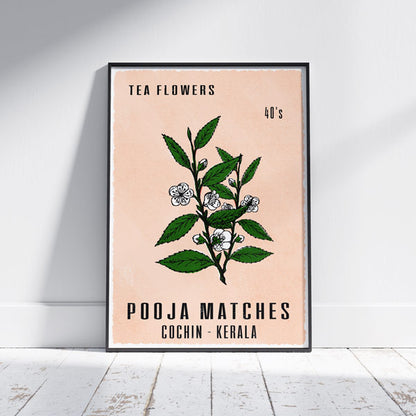 Tea Flowers Poster